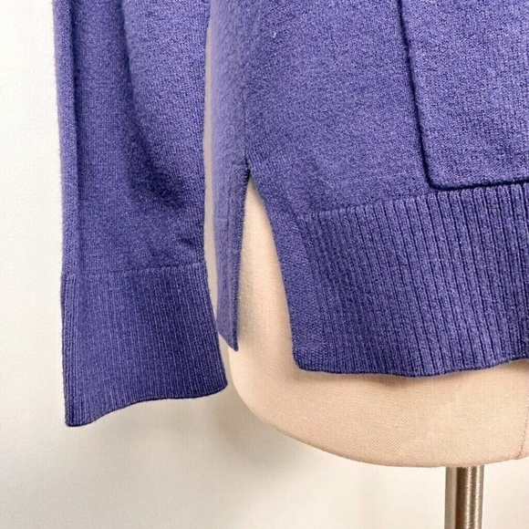 Olsen Women’s Snap Button Mock Neck Sweater Size 4 XS Blue Soft New - Picture 4 of 14
